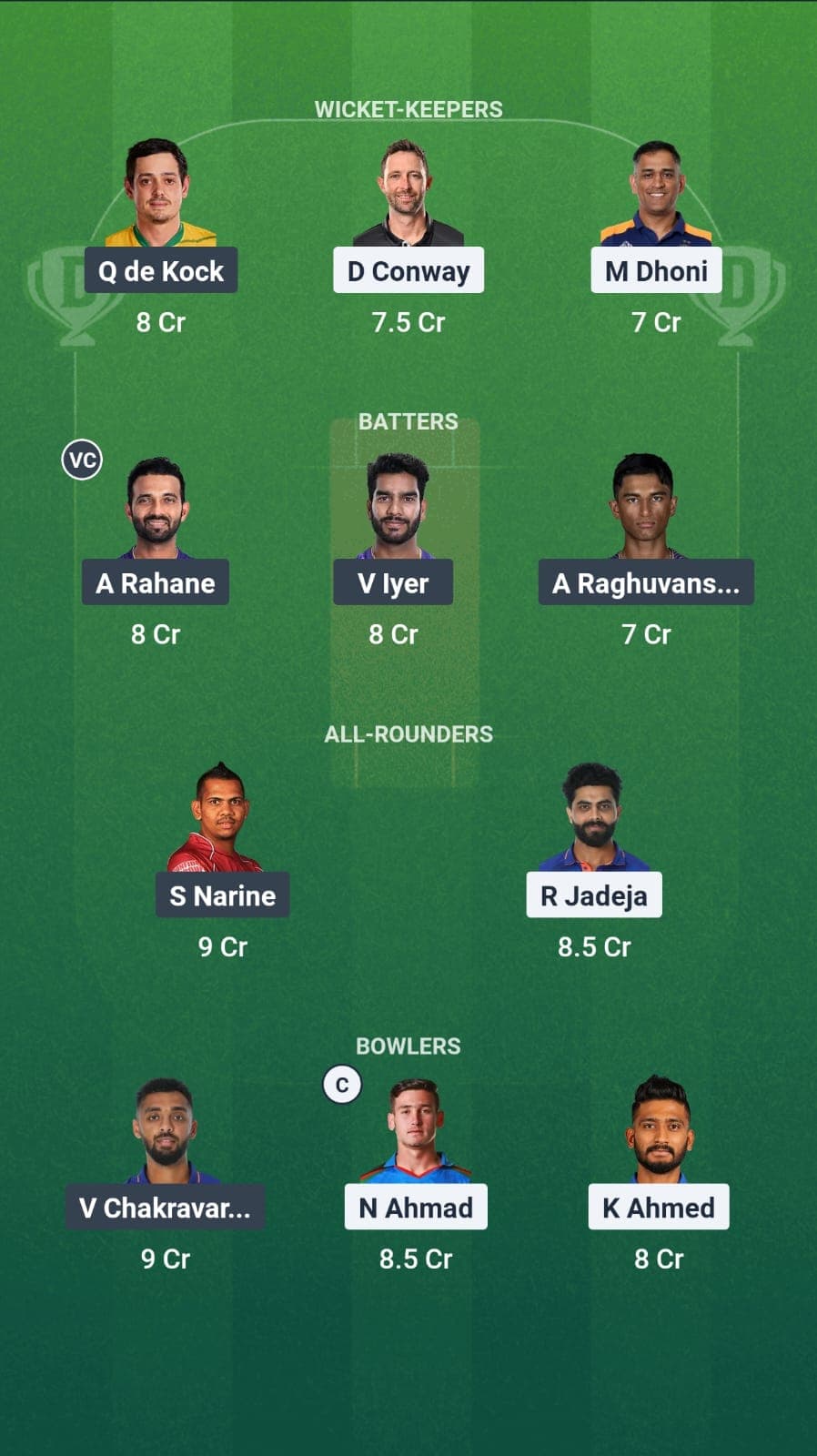 CSK vs KKR Dream11 Prediction